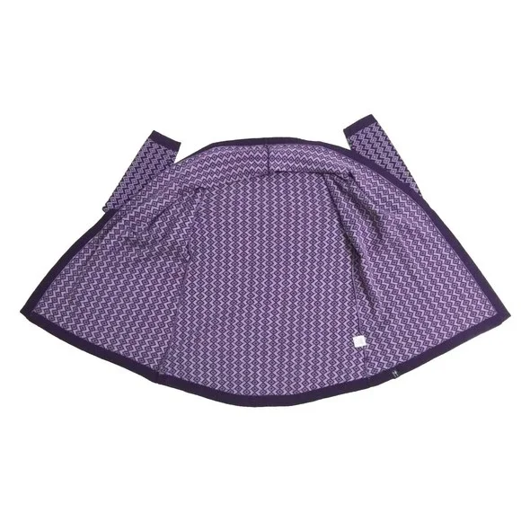 Neve Women's Small Wool Cardigan Open Front Snowflake Ski Sweater Purple Violet - Picture 5 of 11
